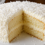 Easy Moist Coconut Cake with Frosting