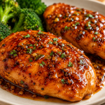 Make this easy honey garlic chicken recipe in just 30 minutes. Juicy chicken breasts coated in a sweet and savory sauce perfect for dinner.