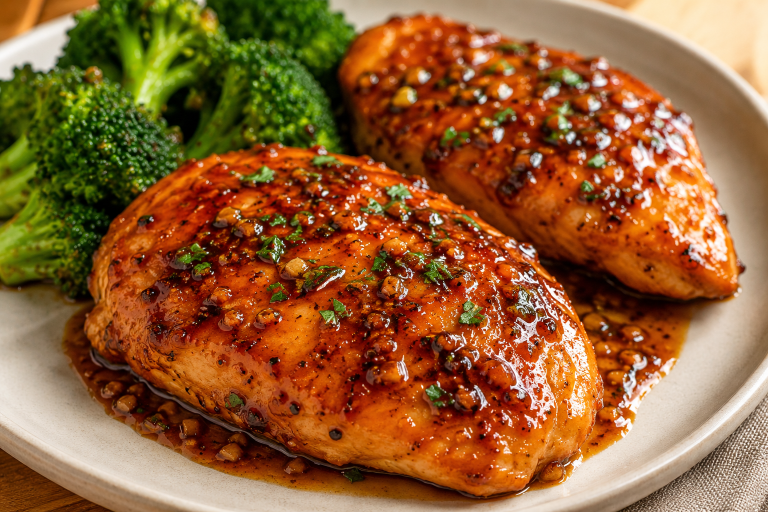 Easy Honey Garlic Glazed Chicken Breast Recipe