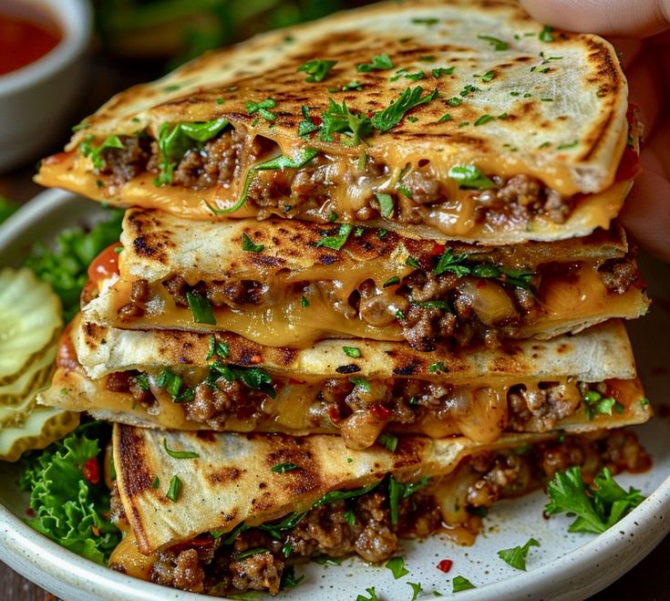 Savory Beef and Cheese Quesadillas