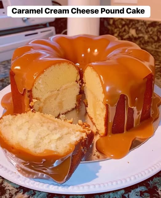 Caramel Cream Cheese Pound Cake