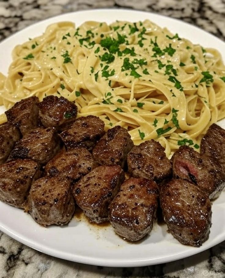 Cajun Steak Bites with Creamy Alfredo Recipe