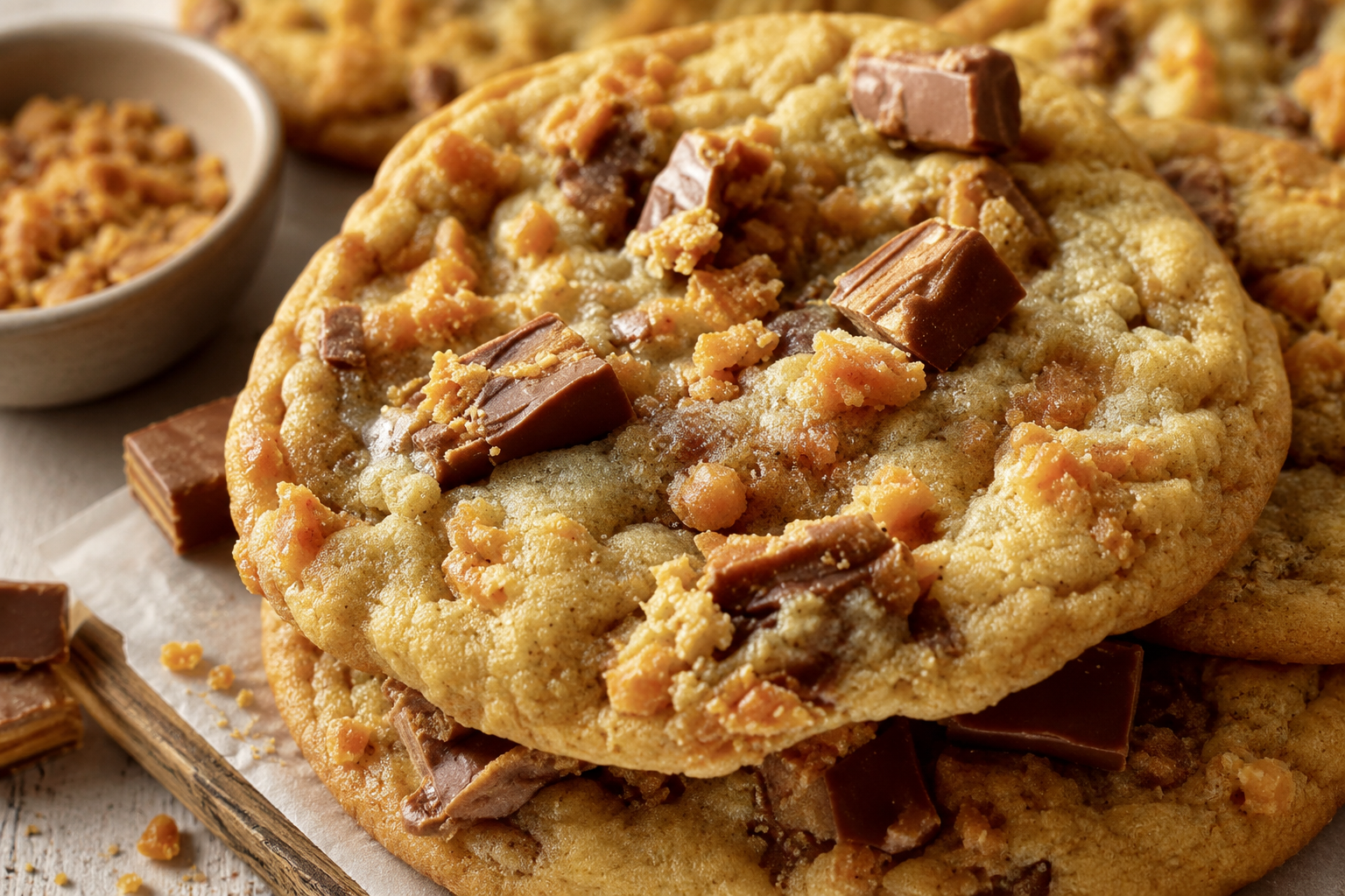 Butterfinger Caramel Crunch Cookies