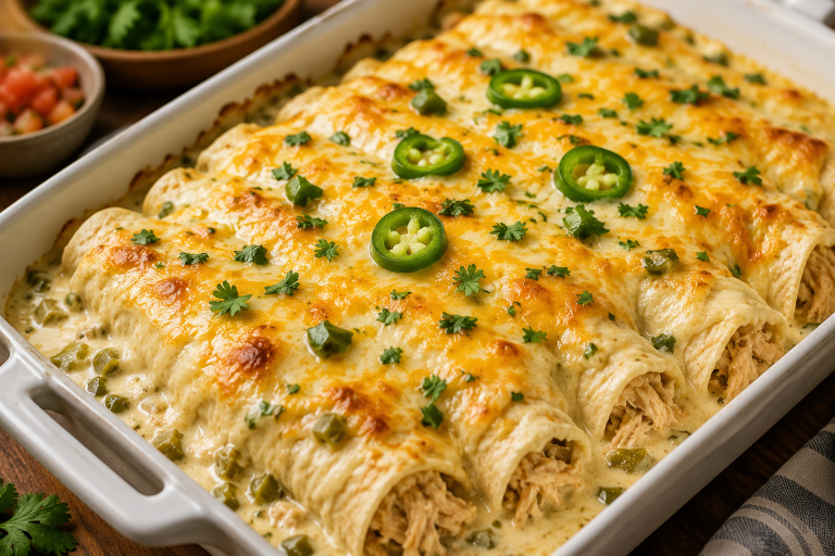 Creamy Chicken Enchiladas Recipe (Ultimate Cheesy Comfort Food)