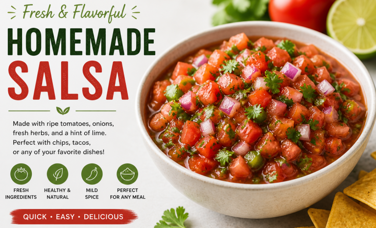 Fresh Tomato Salsa Recipe (Chunky, Flavorful & Perfect for Any Meal) 🍅🌿