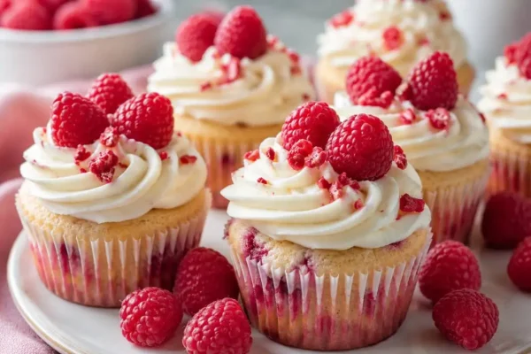 Irresistible Raspberry Cupcakes with Creamy Frosting – Easy Homemade Dessert