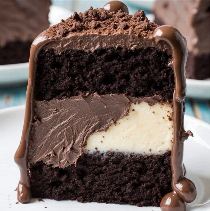 Chocolate Cheesecake Layer Cake