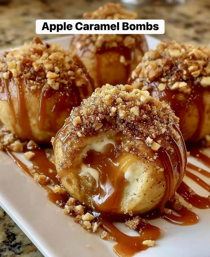 🍎 APPLE CARAMEL BOMBS 🍮