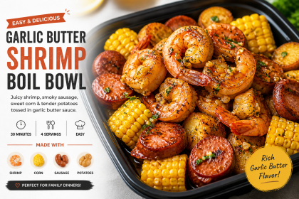 Garlic Butter Shrimp Boil Bowl 🦐🌽 Easy One-Pan Dinner Recipe