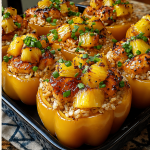 🍍 Teriyaki Pineapple Chicken Stuffed Peppers
